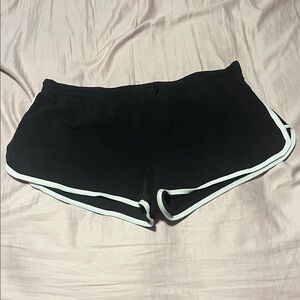 No Boundaries Black Shorts with White Accents